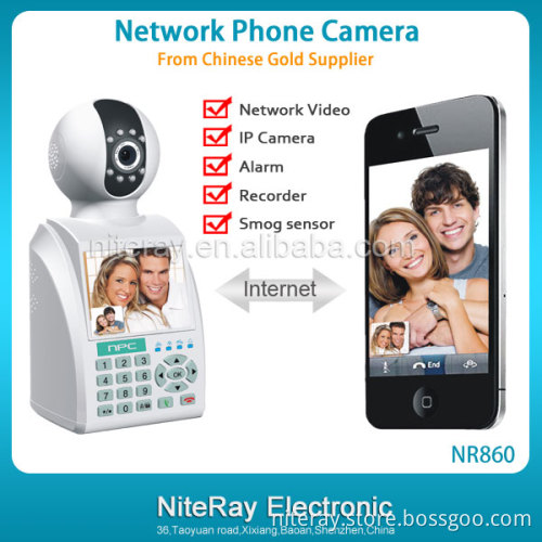 Wireless Smoke Detector IP Camera for Security Home